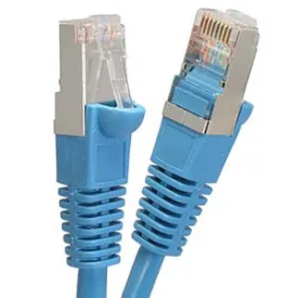 0.5Ft Cat6 Shielded (SSTP) Ethernet Network Booted Cable Blue
