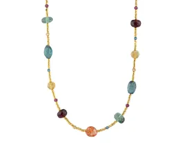 16" Gold Glass Necklace