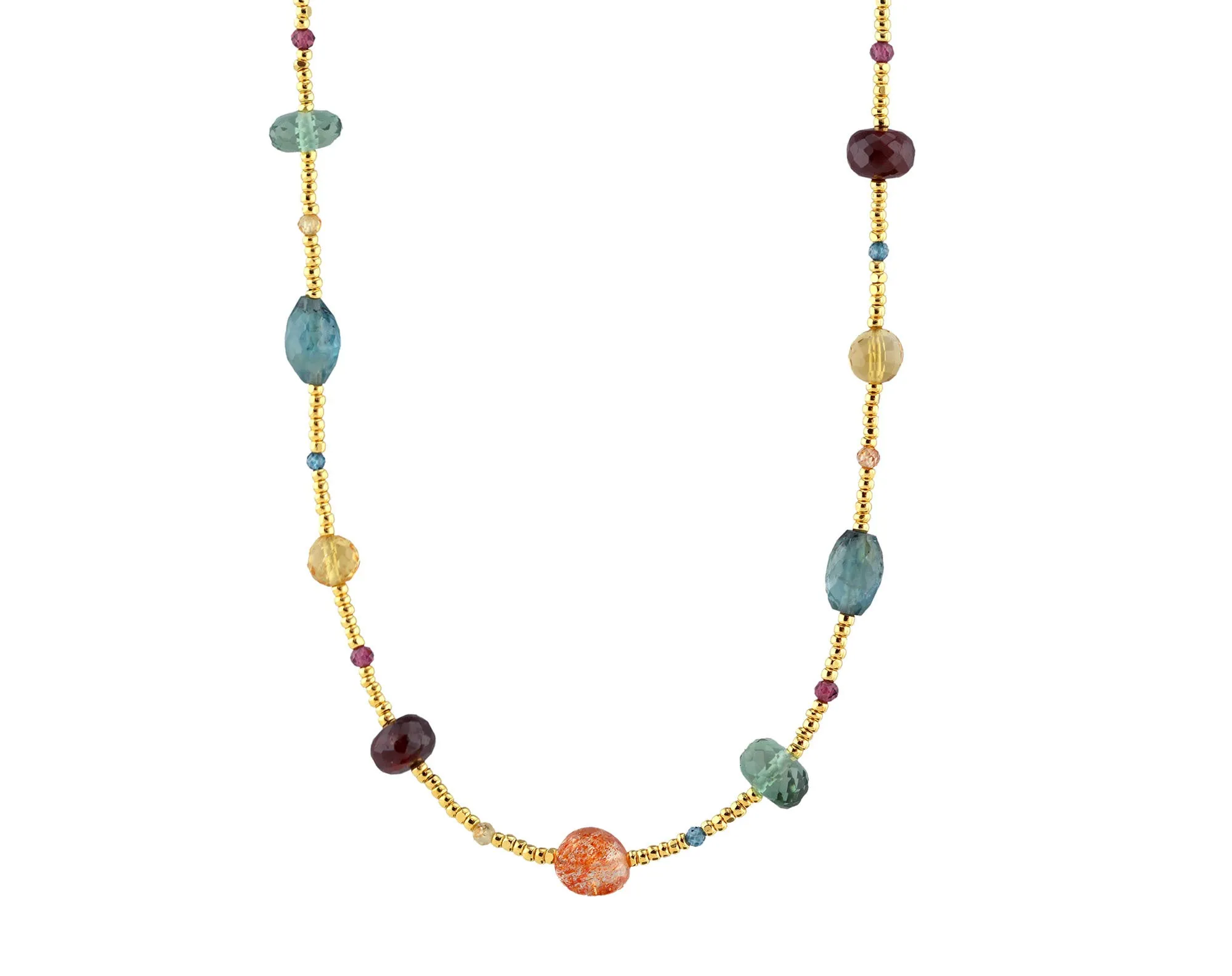 16" Gold Glass Necklace