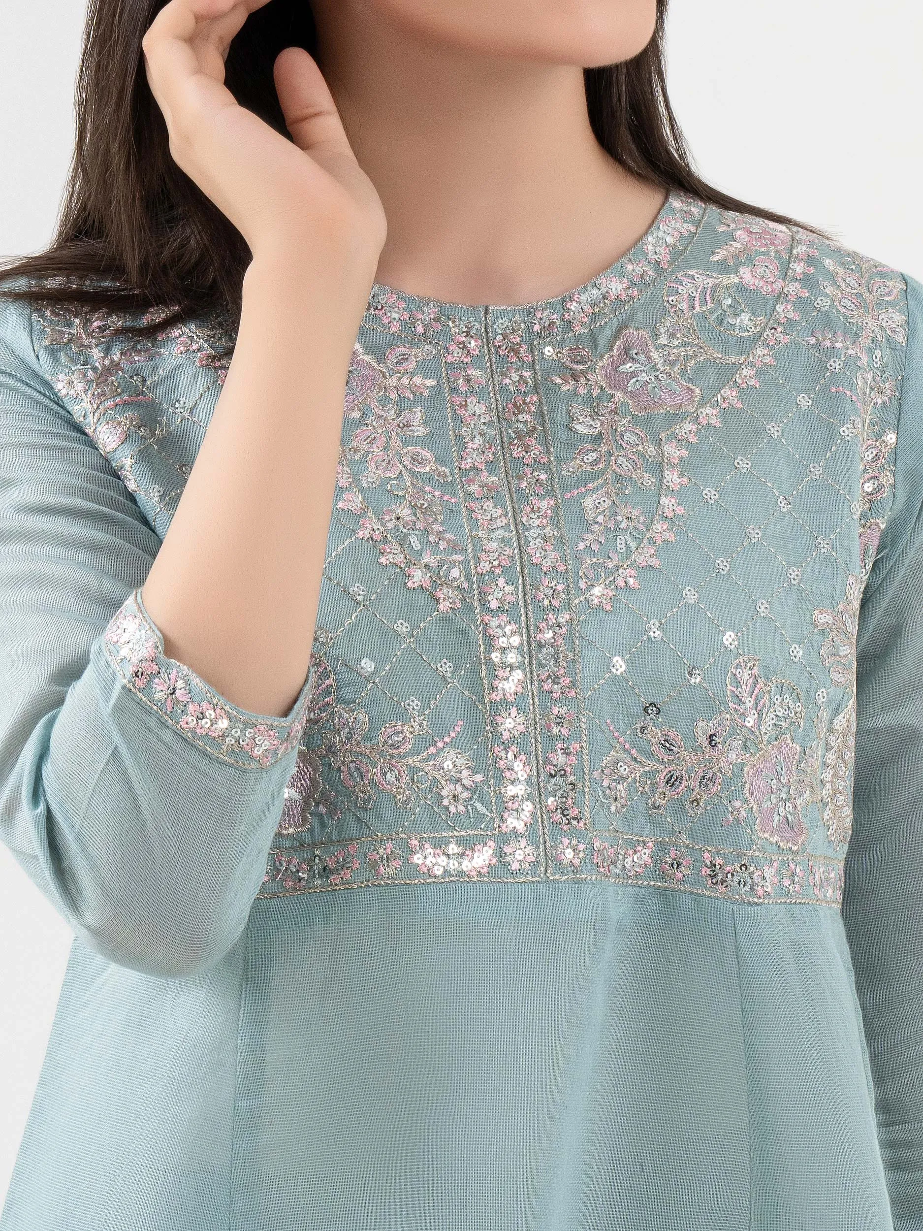 2 Piece Lawn Suit-Embroidered