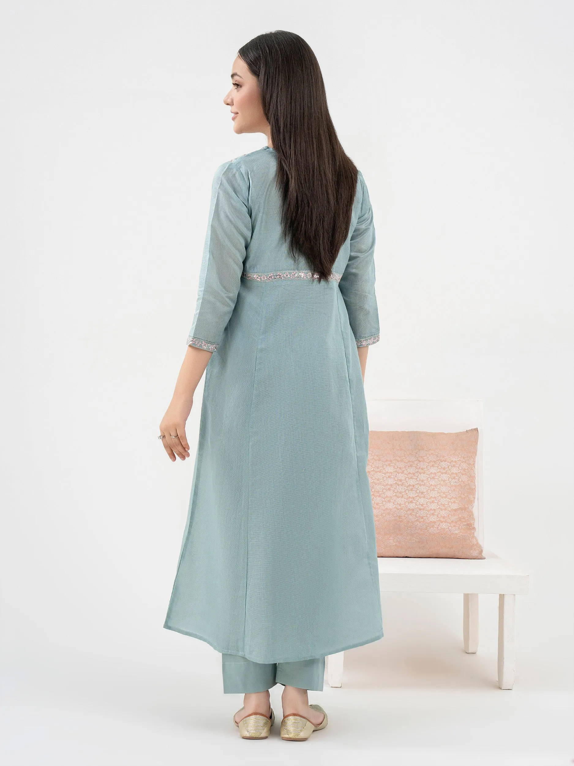 2 Piece Lawn Suit-Embroidered