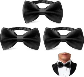 3pcs Bow Tie, Bow Ties for Men, Pre Tied Bow Ties for Men, Adjustable Bowtie for Wedding, Party, Graduation