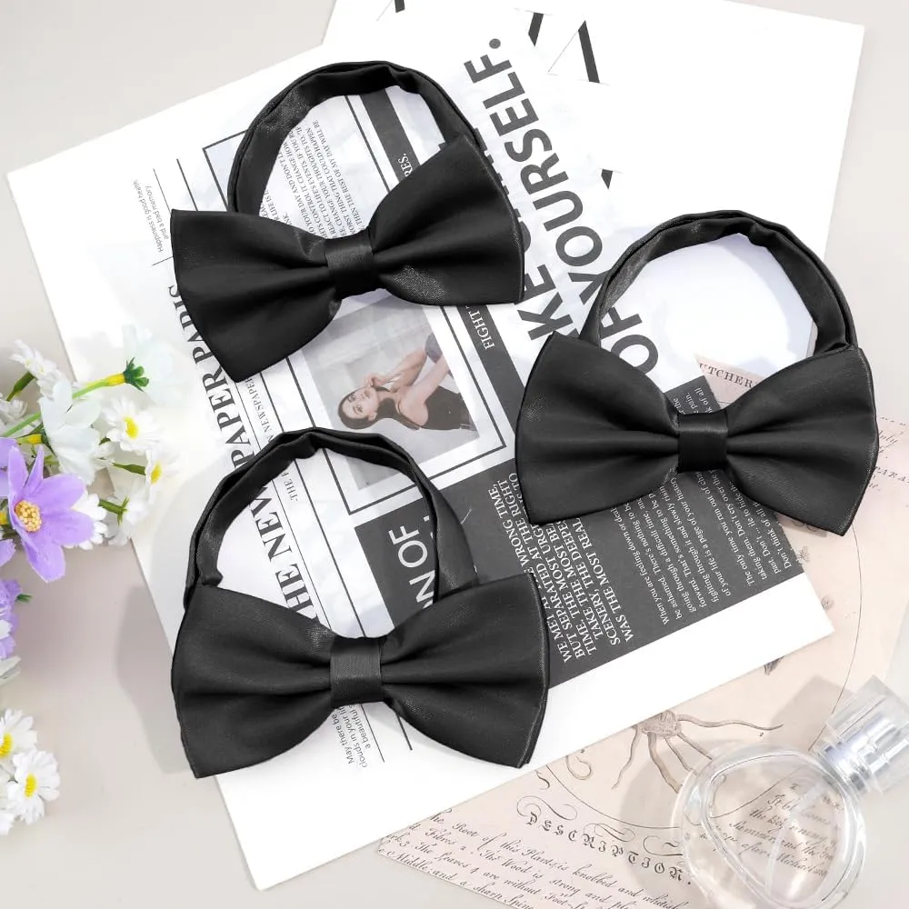 3pcs Bow Tie, Bow Ties for Men, Pre Tied Bow Ties for Men, Adjustable Bowtie for Wedding, Party, Graduation
