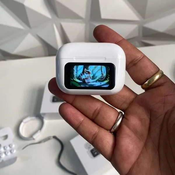 A9 pro ANC display with call noise reduction ENC 1. Play control 2. Airp0ds pr0 2