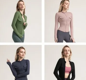 Activewear Double-Breast-Pocket Detail Jacket