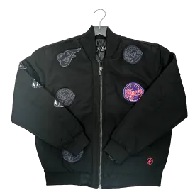 Adult Indiana Fever Patch Flight Jacket in Black by FISLL