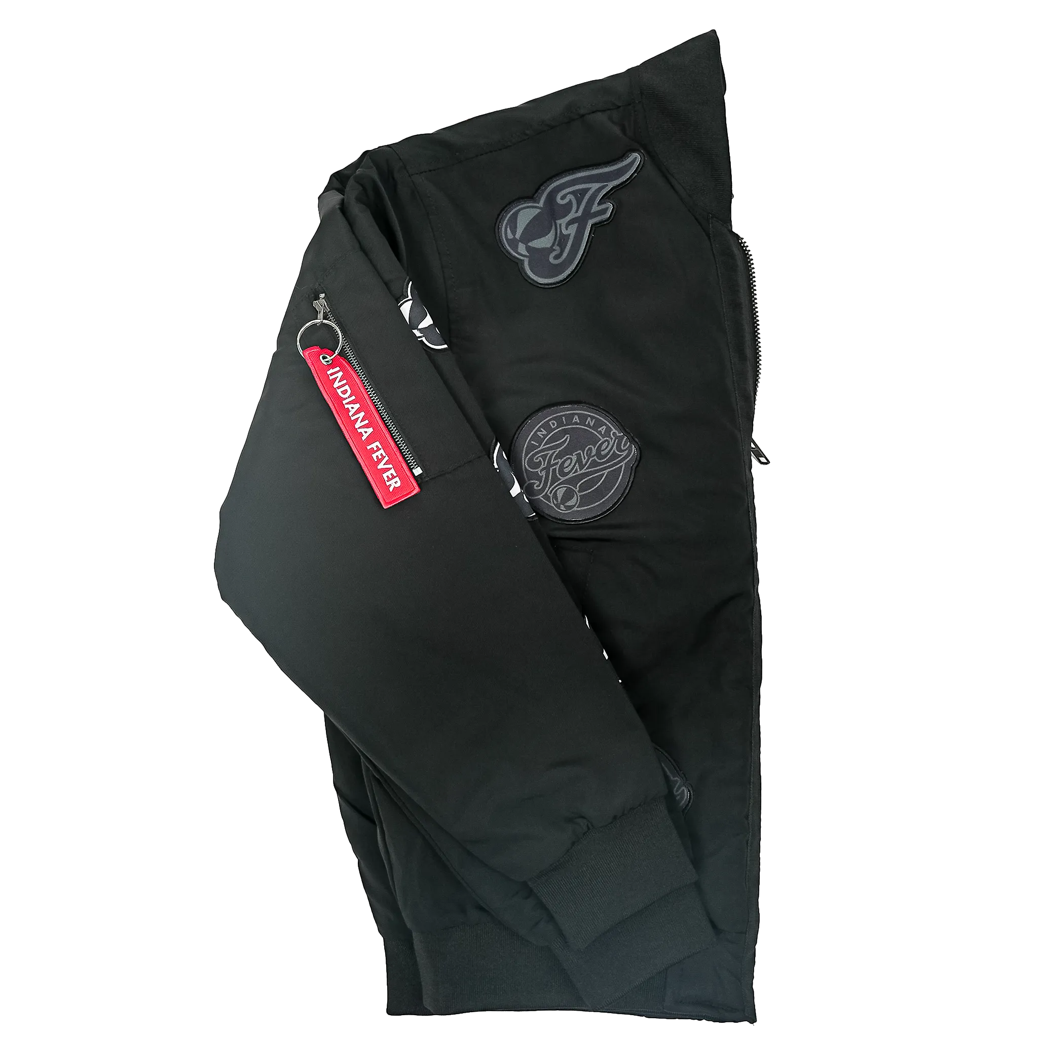 Adult Indiana Fever Patch Flight Jacket in Black by FISLL