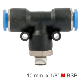 Aircraft Pu Hose Fitting Tee 10Mm-1/8 M