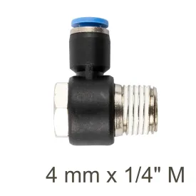 Aircraft Swivel Elbow Pu 4Mm X 1/4' M