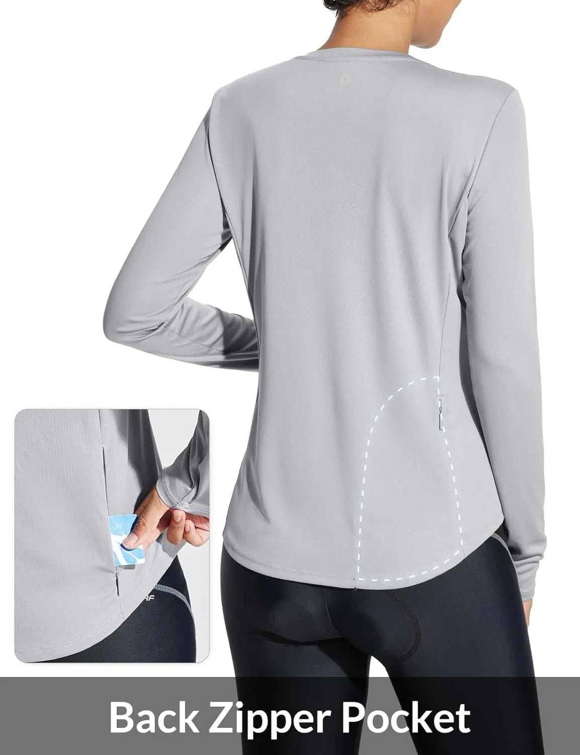 baleaf Women's UPF 50  Sun Shirts UV Protection Long Sleeve SPF Tops Lightweight Quick Dry Outdoor Clothing Pocket