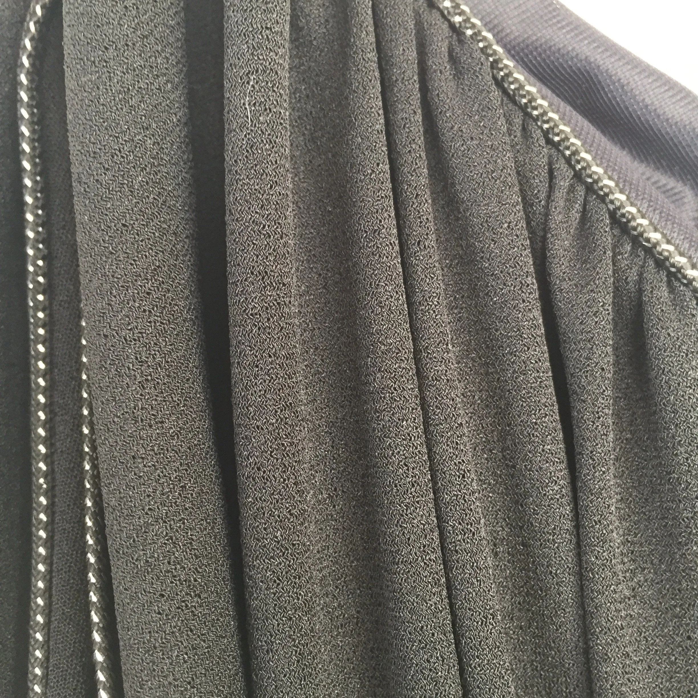 Black 70s Party Zipper Dress