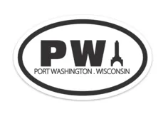 Black & White PW Car Sticker