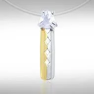 Black Magic Triple Diamond Silver & Gold Pendant MPD837