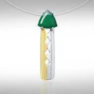 Black Magic Triple Diamond Silver & Gold Pendant MPD837