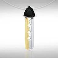 Black Magic Triple Diamond Silver & Gold Pendant MPD837