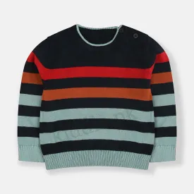 Black Multi Lining Sweater 2734