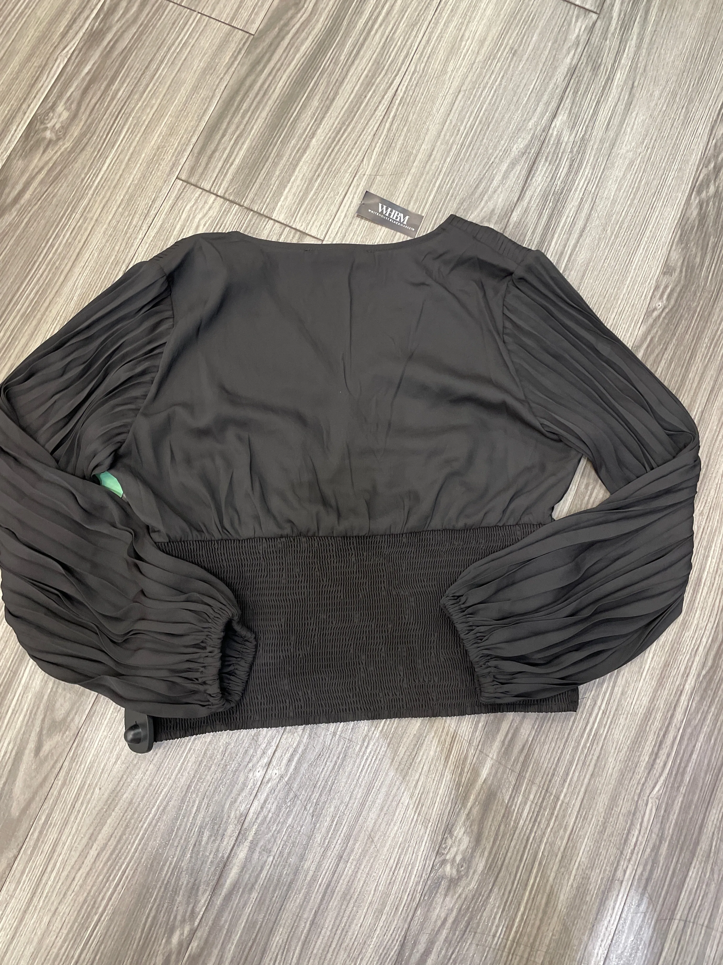 Black Top Long Sleeve White House Black Market, Size 12