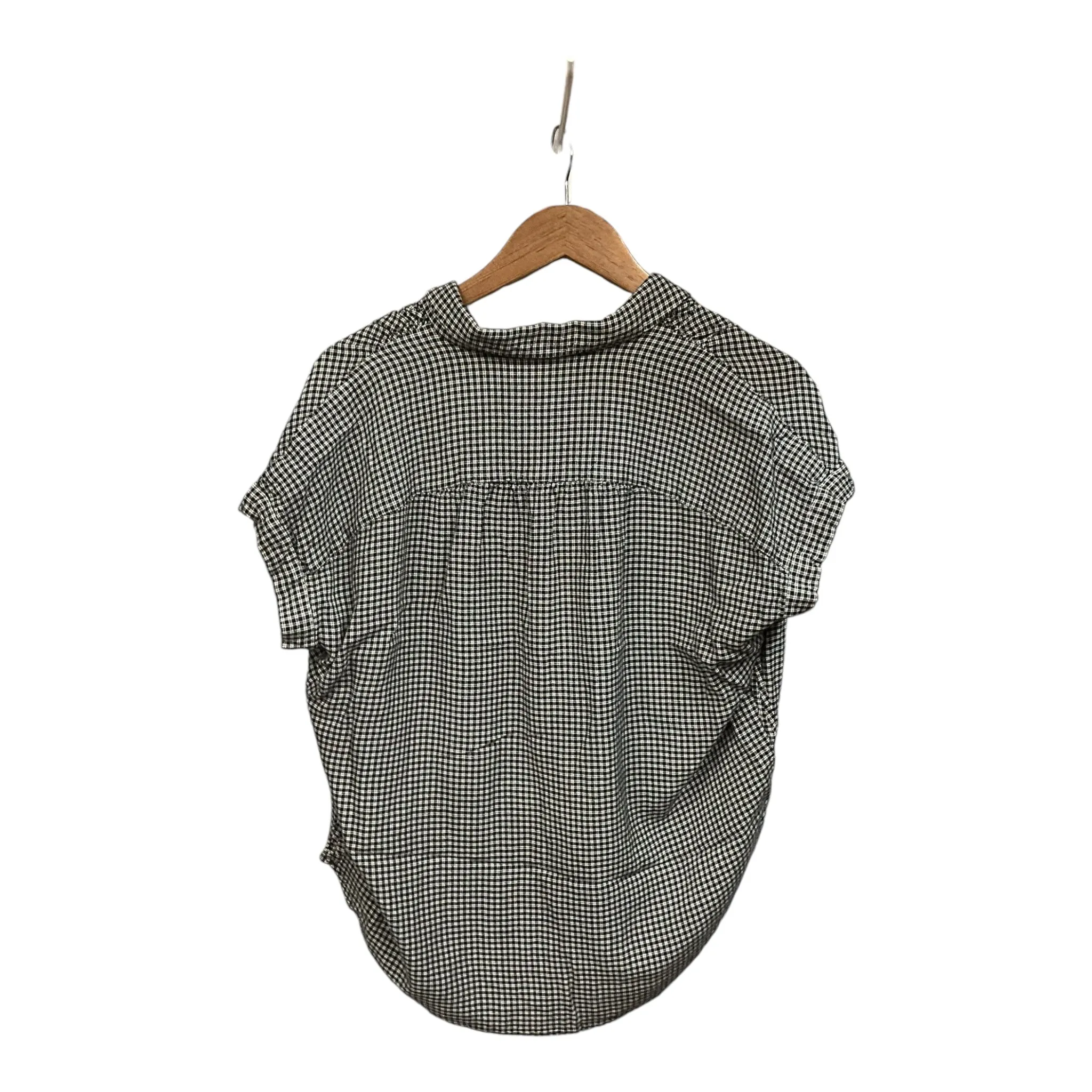 Blouse Sleeveless By Madewell In Checkered Pattern, Size: M