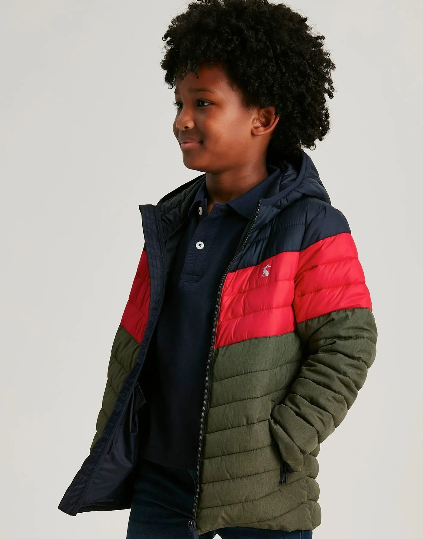 Boys Cairn Packaway Showerproof Jacket Colour Block | Joules