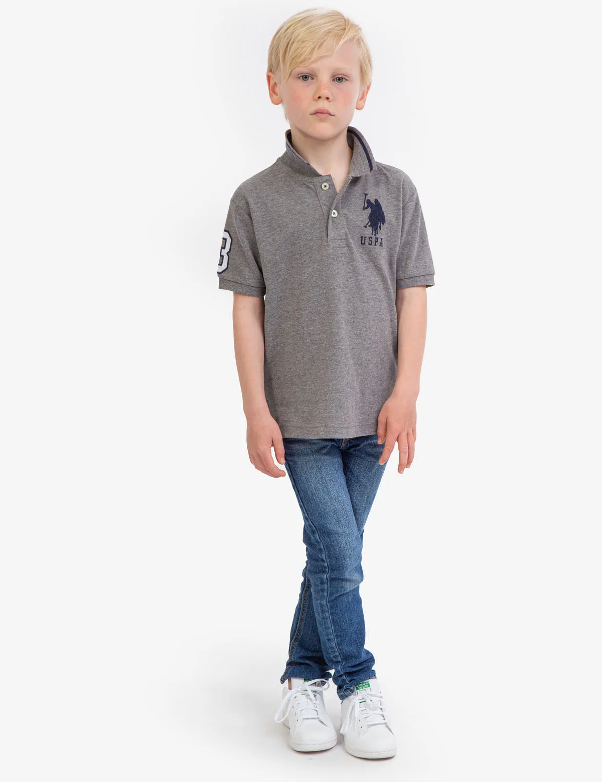 BOYS SOLID PIQUE POLO SHIRT