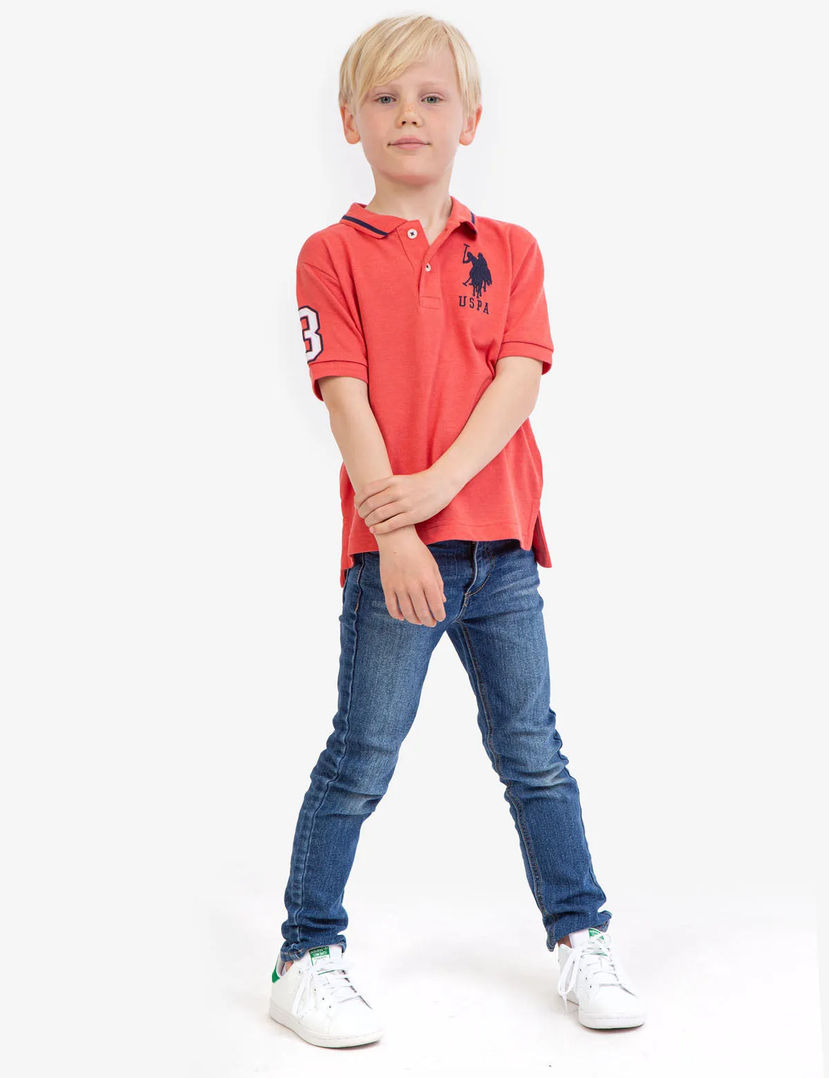 BOYS SOLID PIQUE POLO SHIRT