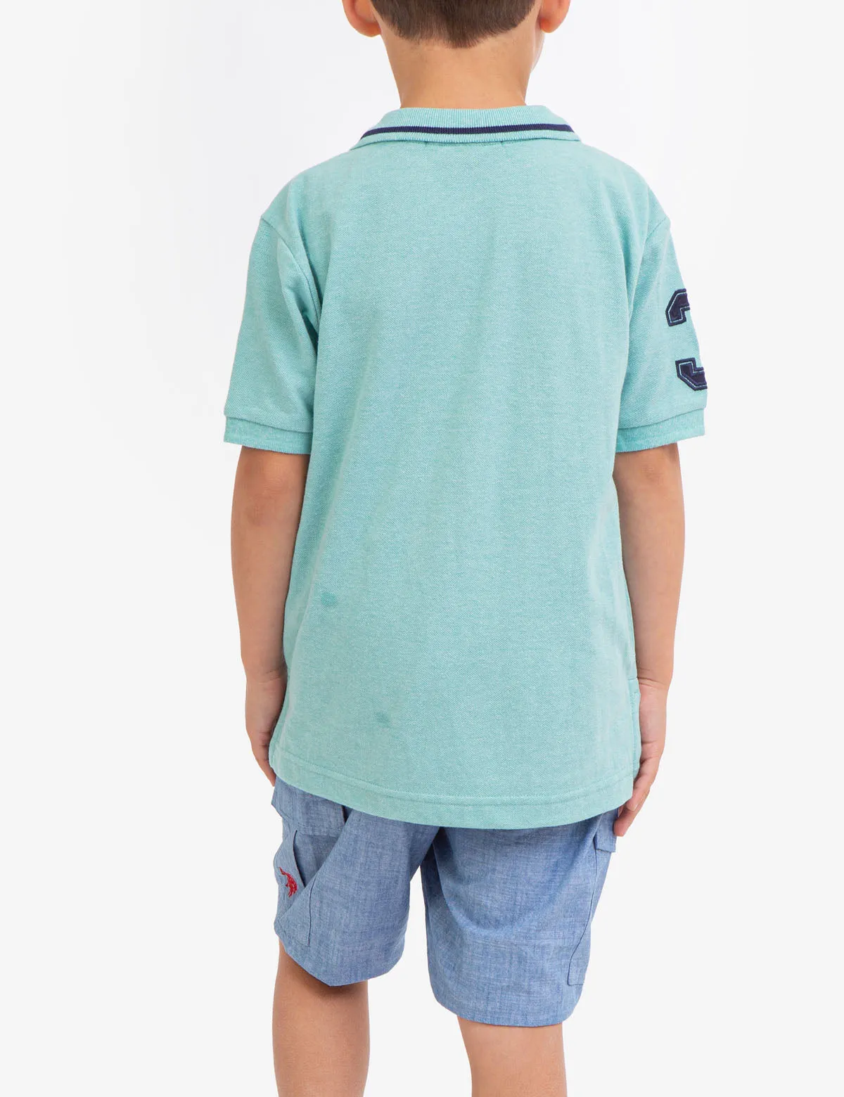 BOYS SOLID PIQUE POLO SHIRT
