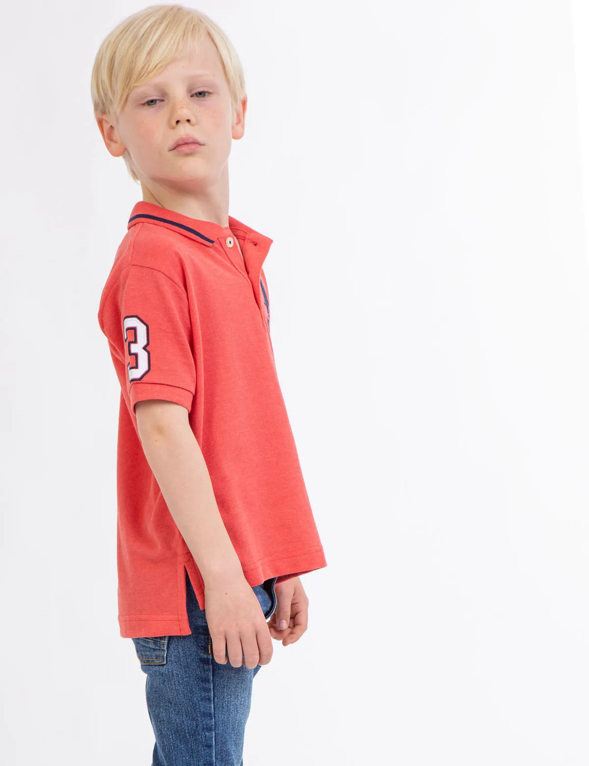 BOYS SOLID PIQUE POLO SHIRT