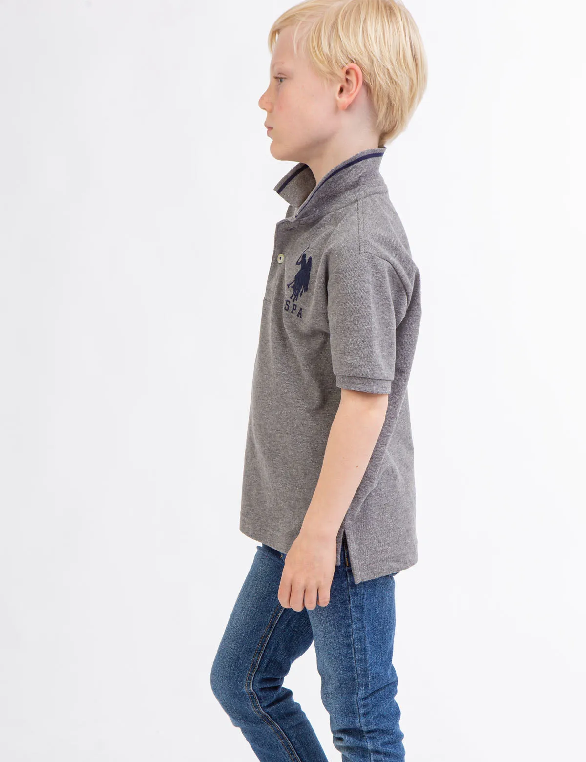 BOYS SOLID PIQUE POLO SHIRT