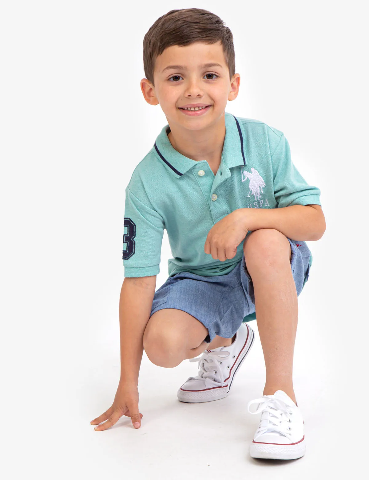 BOYS SOLID PIQUE POLO SHIRT