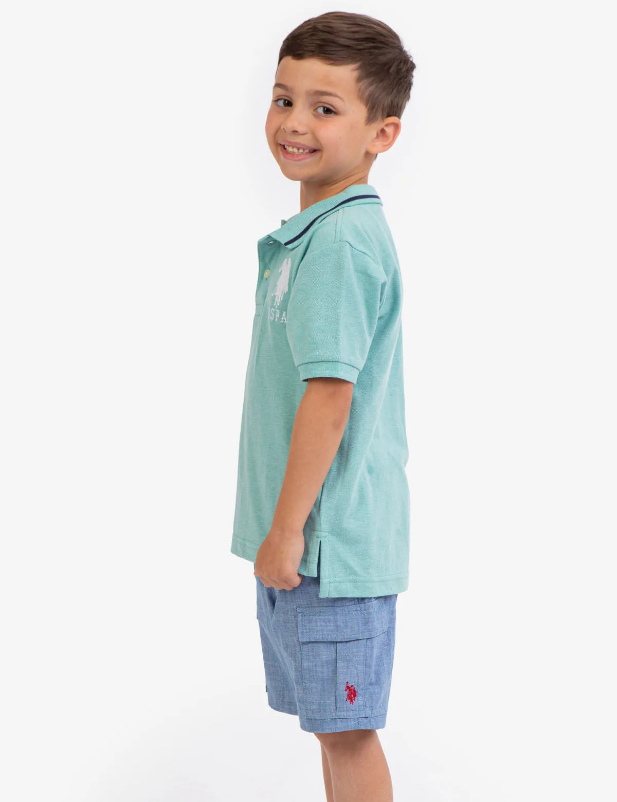 BOYS SOLID PIQUE POLO SHIRT