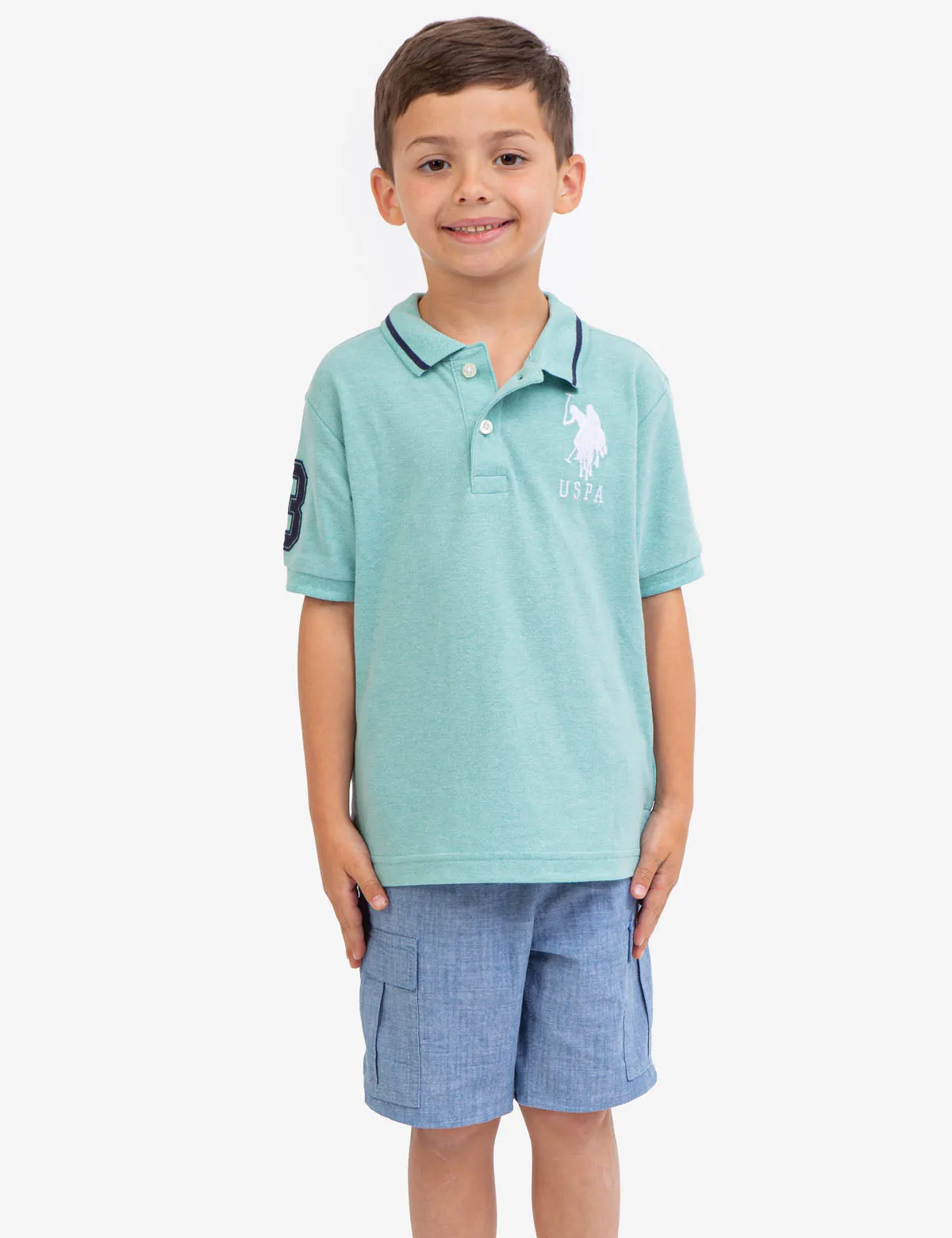 BOYS SOLID PIQUE POLO SHIRT