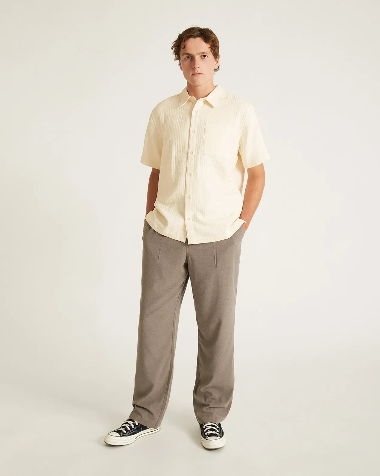 Bruce Double Layer Crinkle Short Sleeve Shirt