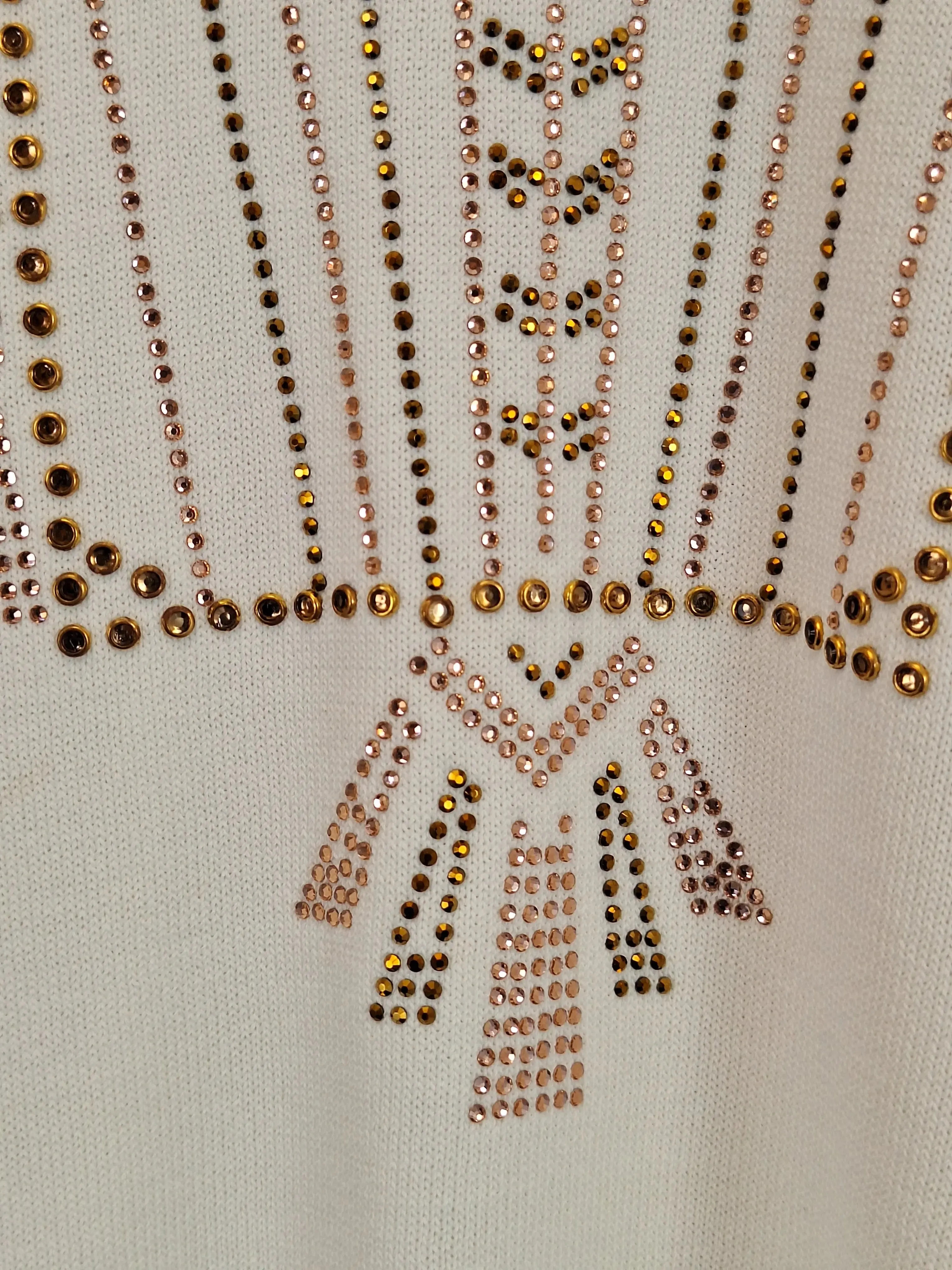 Camilla Embellished V-neck Fine Knit Top Size M