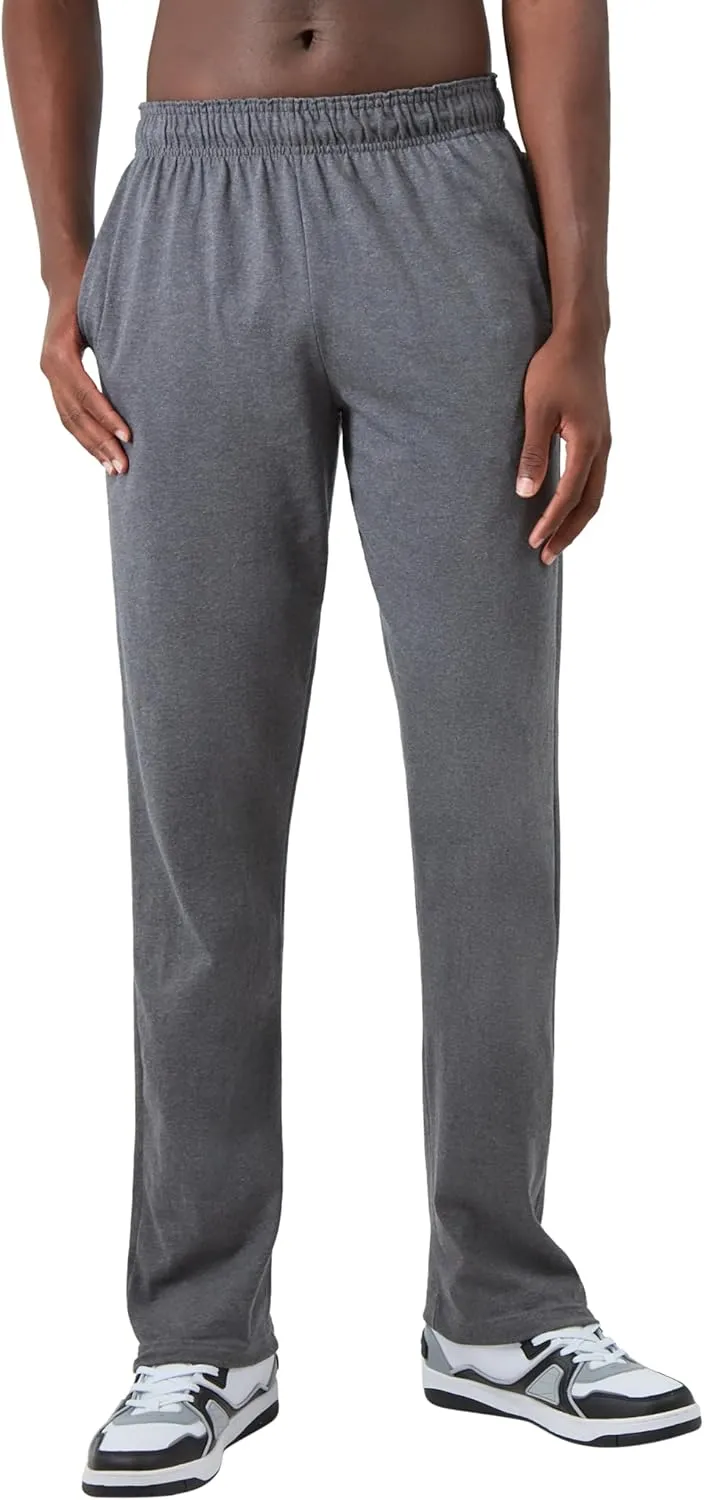 Champion mens Pants, Everyday Cotton, Lightweight Open-hem Lounge Pants for Men (Reg. Or Big & Tall)Track Pants