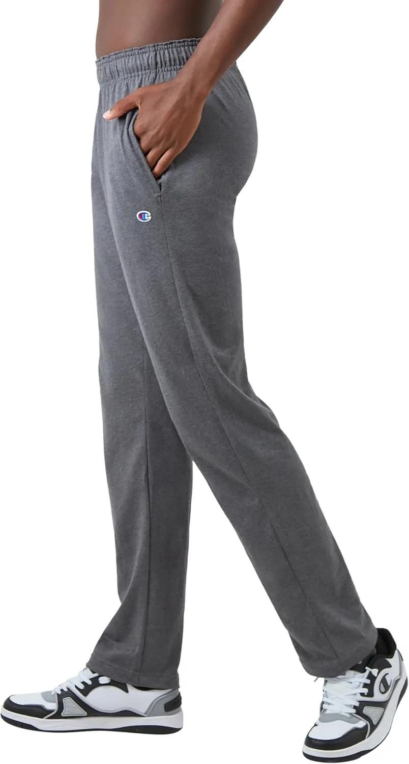 Champion mens Pants, Everyday Cotton, Lightweight Open-hem Lounge Pants for Men (Reg. Or Big & Tall)Track Pants