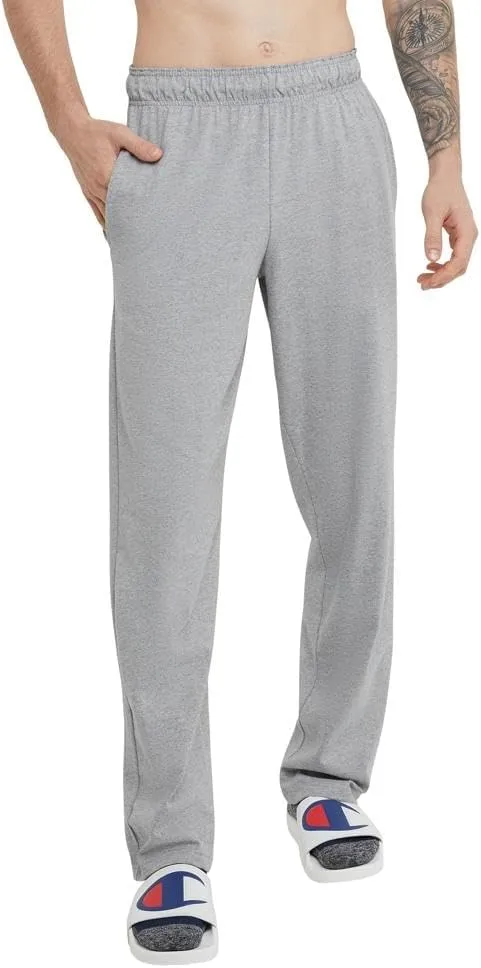 Champion mens Pants, Everyday Cotton, Lightweight Open-hem Lounge Pants for Men (Reg. Or Big & Tall)Track Pants