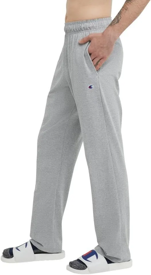 Champion mens Pants, Everyday Cotton, Lightweight Open-hem Lounge Pants for Men (Reg. Or Big & Tall)Track Pants