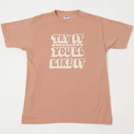 Dubbleworks 'Try It' Print Tee - Salmon Pink