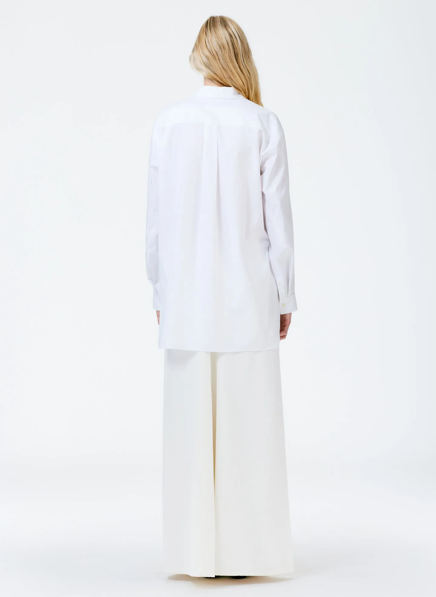 Eco Poplin Twisted Sleeve Shirt