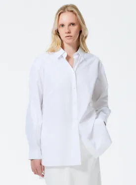 Eco Poplin Twisted Sleeve Shirt