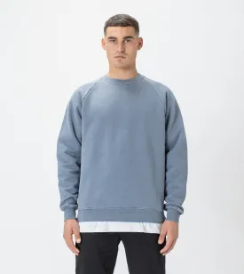 Field Lowgo Raglan Crew Sweat GD Chalk Blue