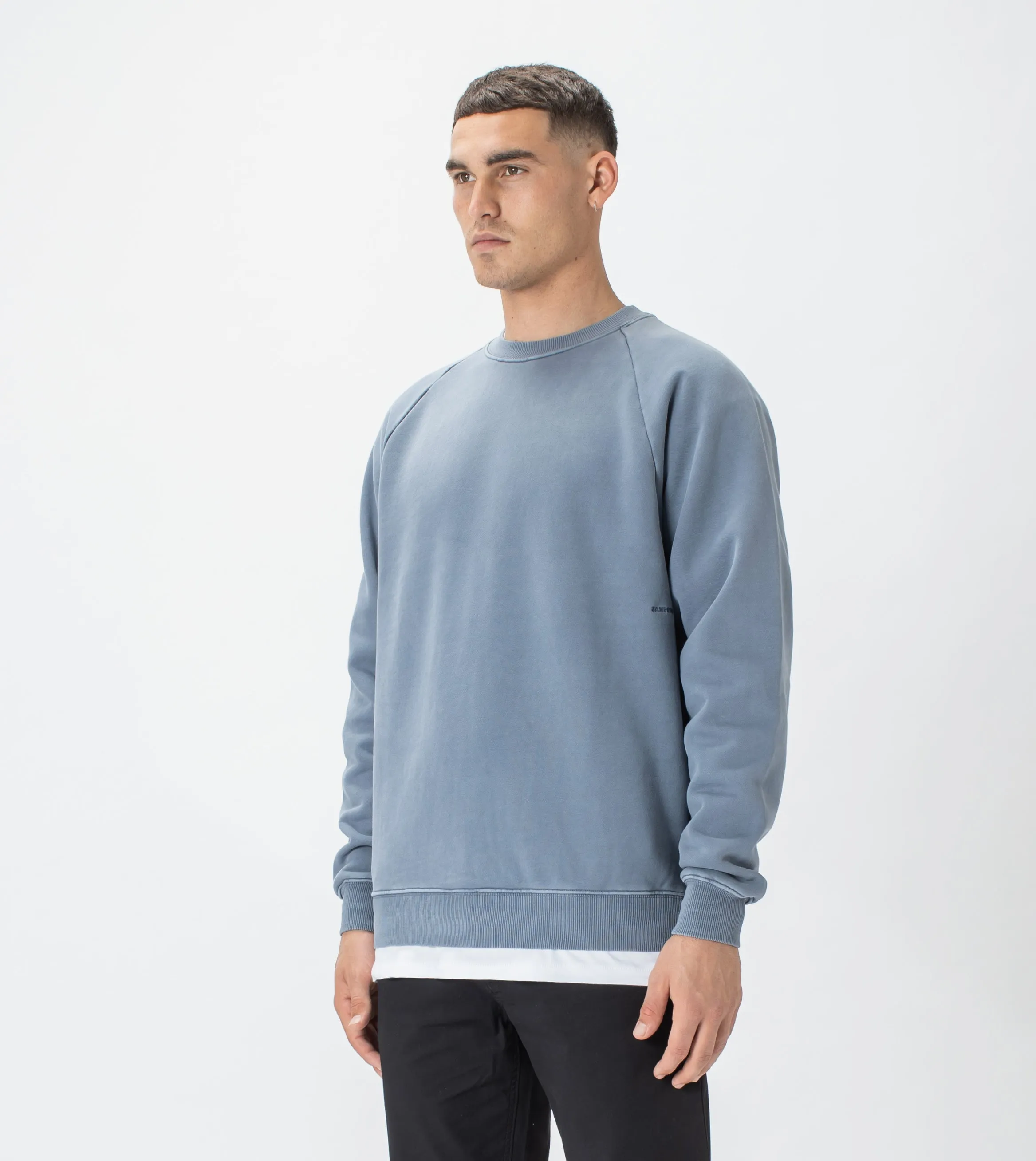 Field Lowgo Raglan Crew Sweat GD Chalk Blue