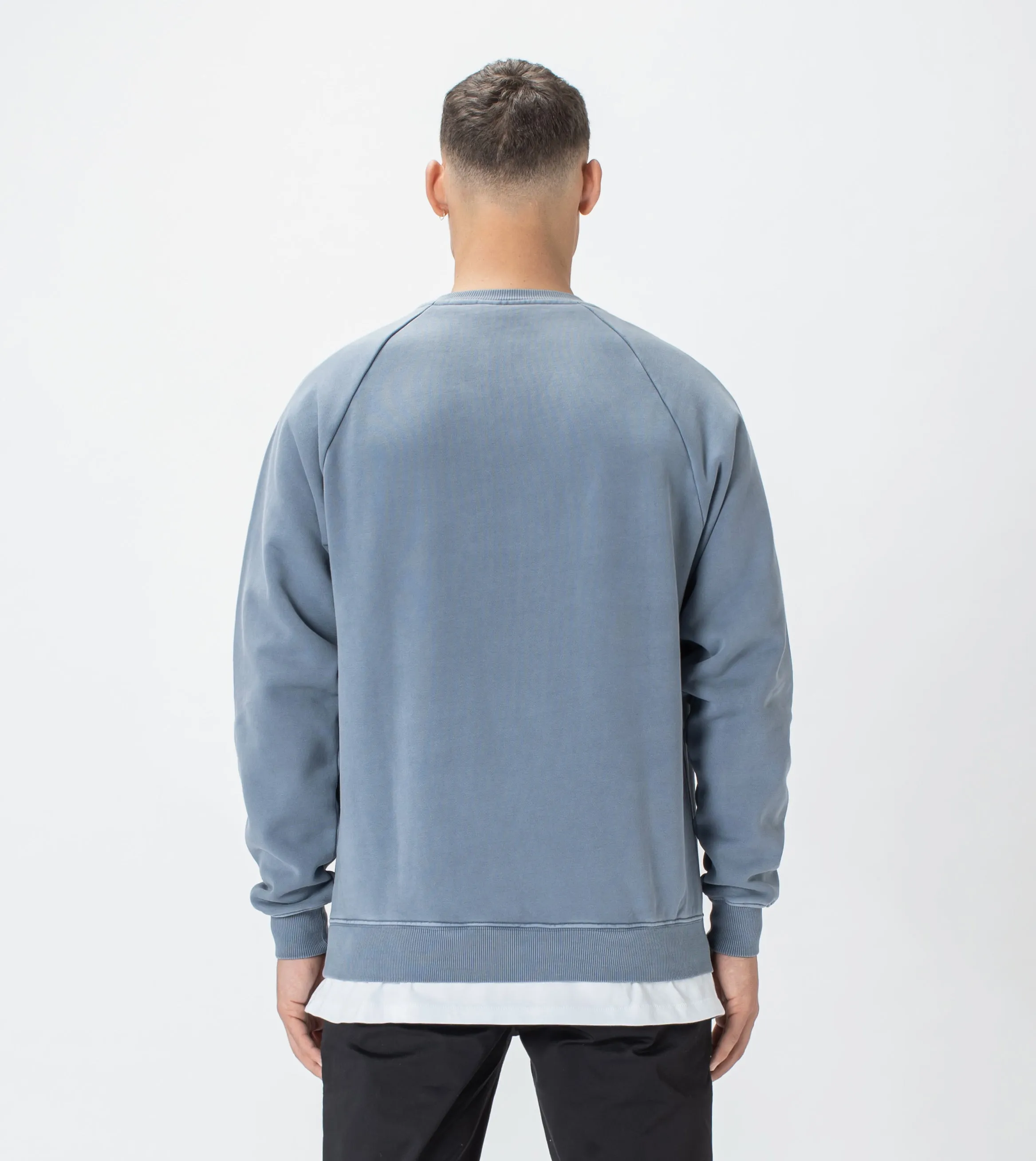 Field Lowgo Raglan Crew Sweat GD Chalk Blue