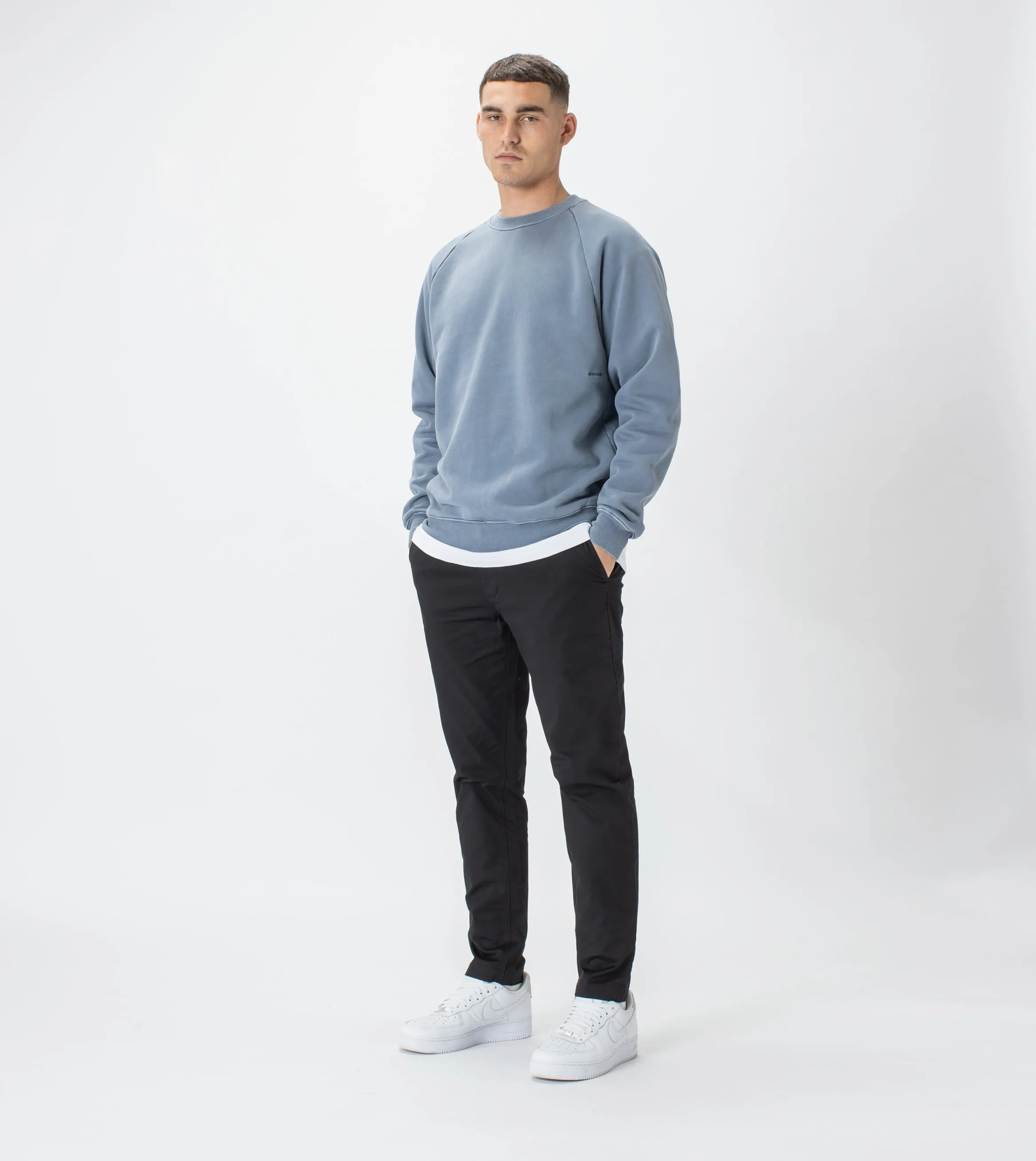 Field Lowgo Raglan Crew Sweat GD Chalk Blue
