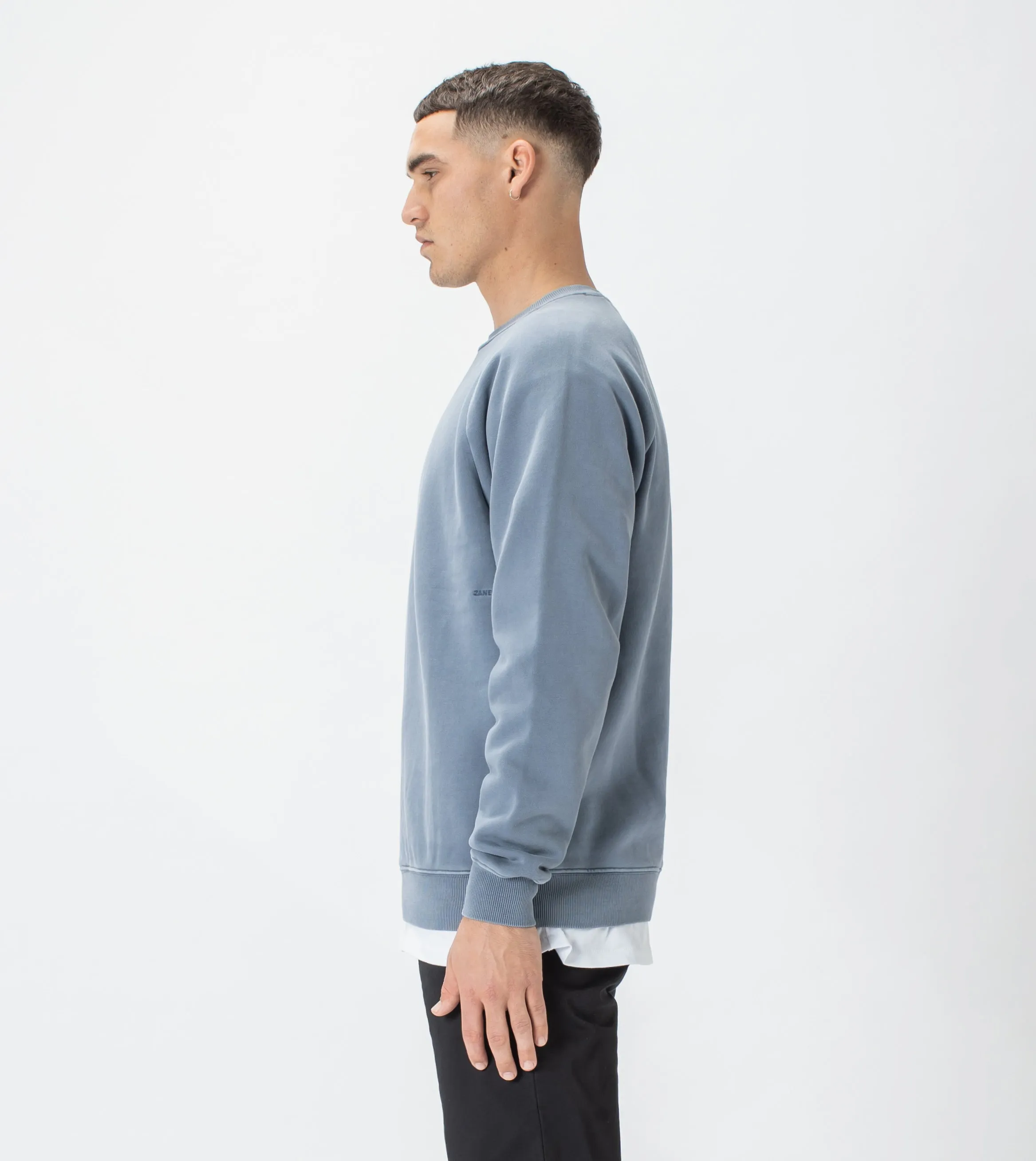 Field Lowgo Raglan Crew Sweat GD Chalk Blue