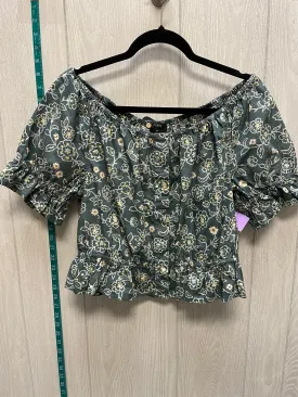 Floral Print Top Short Sleeve J. Crew, Size M