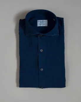 Ghirardelli Washed Cotton Chambray Shirt / Dark Indigo