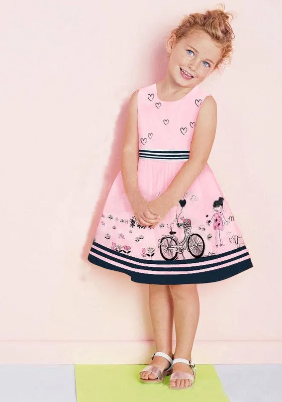 Girls Bicycle Print Dress - ONLY 5 LEFT !!!