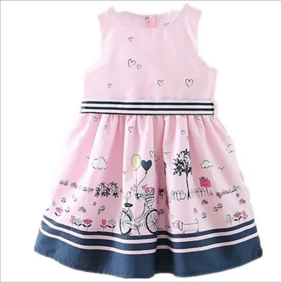 Girls Bicycle Print Dress - ONLY 5 LEFT !!!