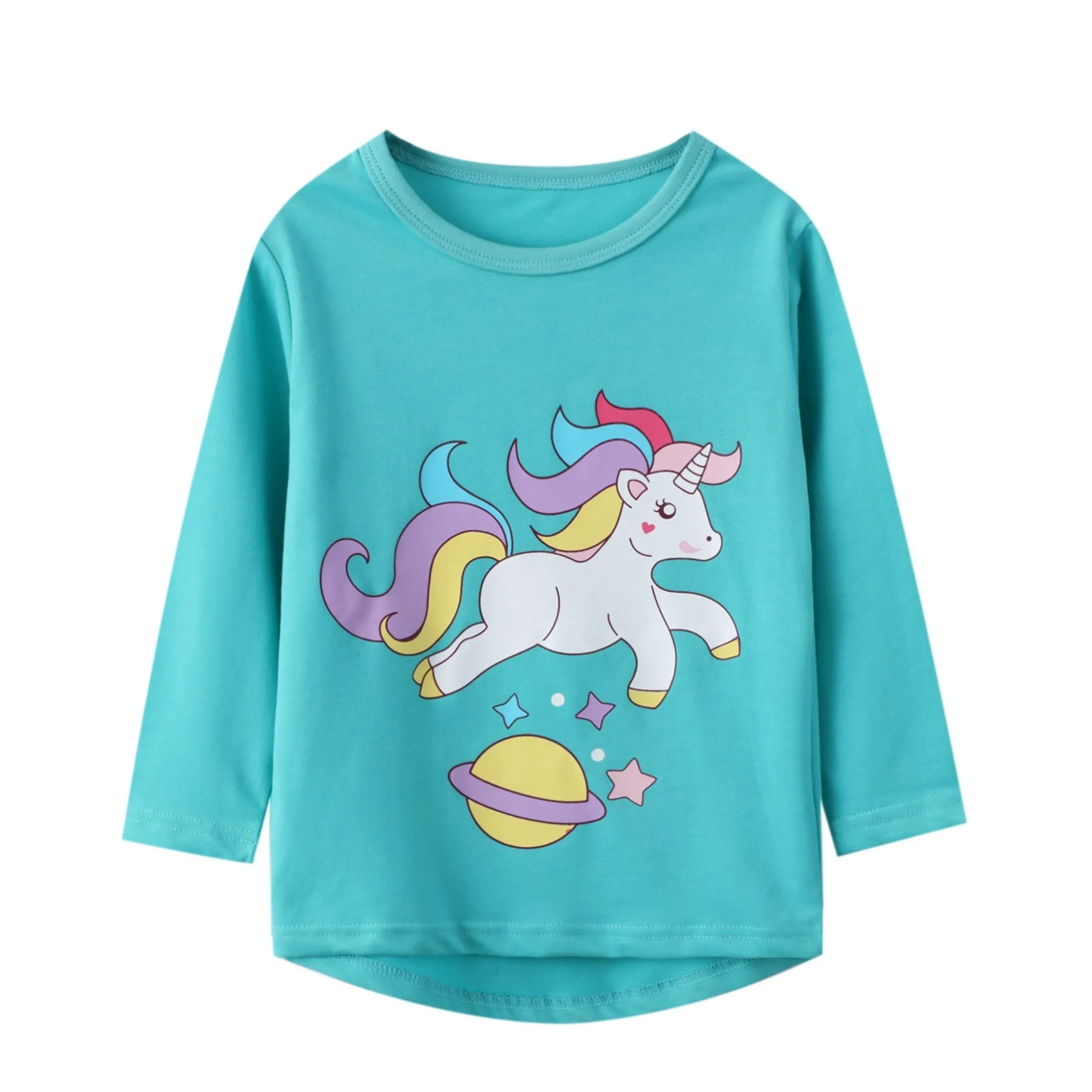 Girls Long Sleeve Unciron Top in Blue